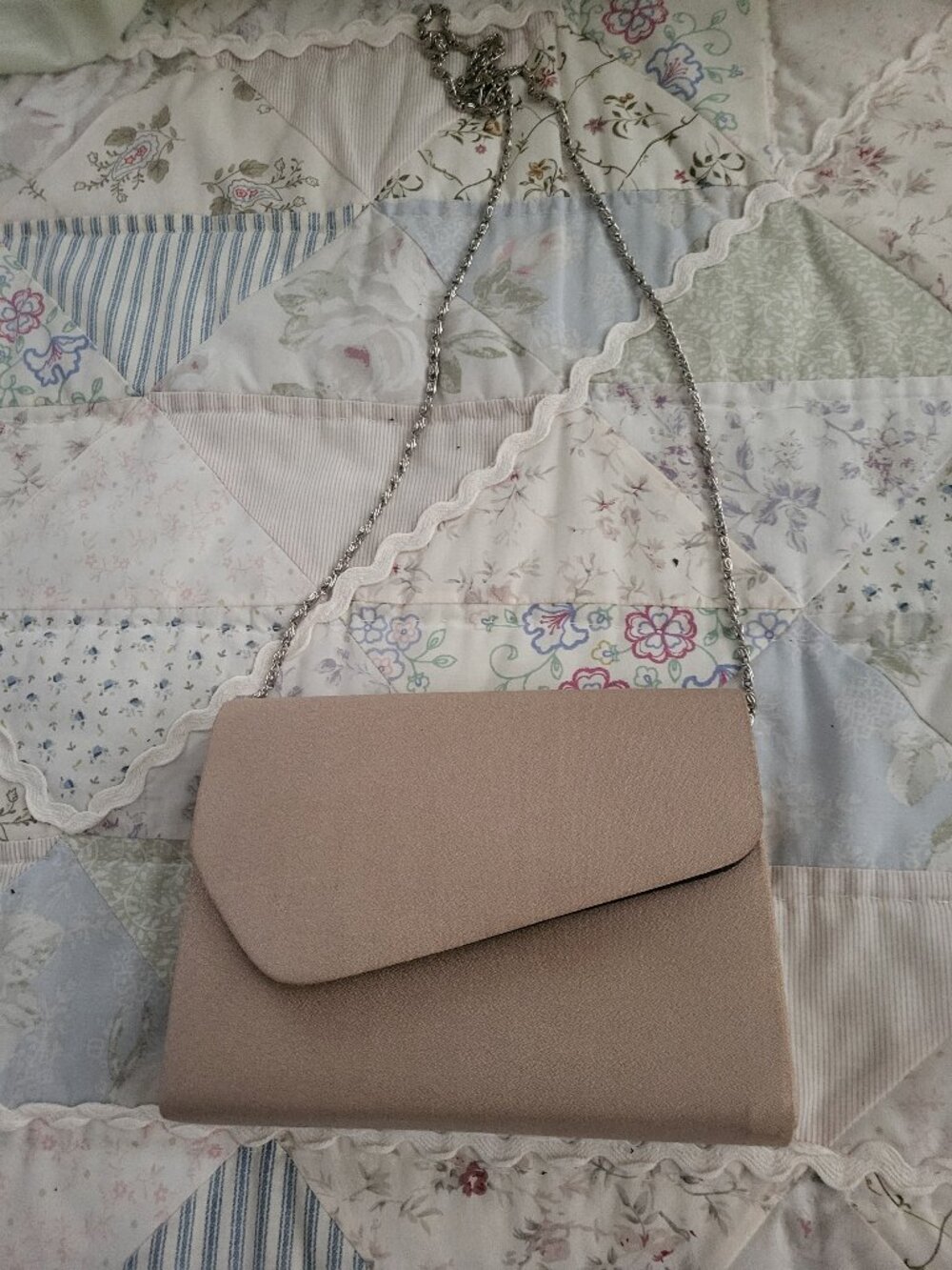 Vintage Satin & Fabric Evening Bag - Formal Dress Clutch